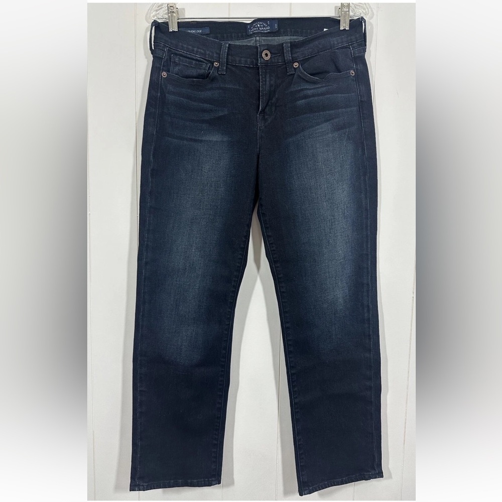 Lucky Brand Brooke Crop Capri Low Rise Dark Wash Stretch Denim Jeans 8/29